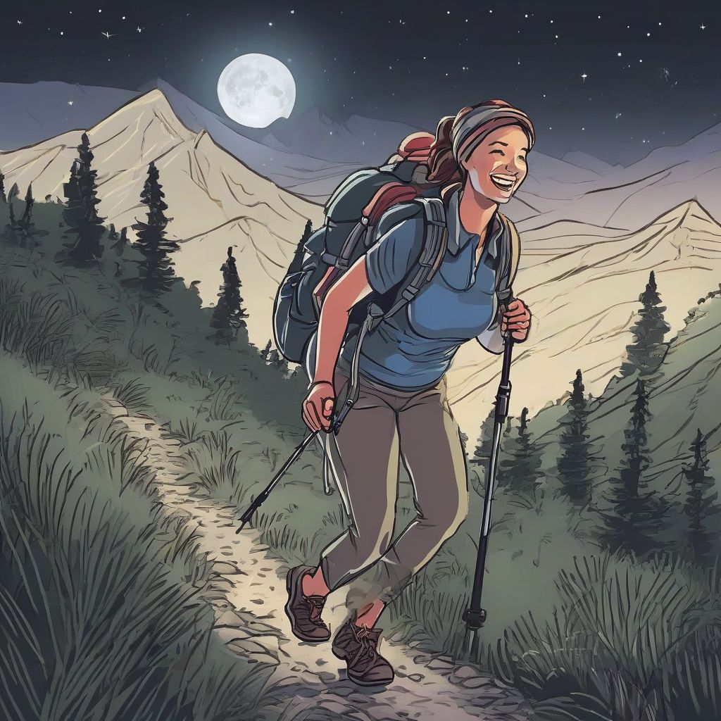 Hiker With Headlamp