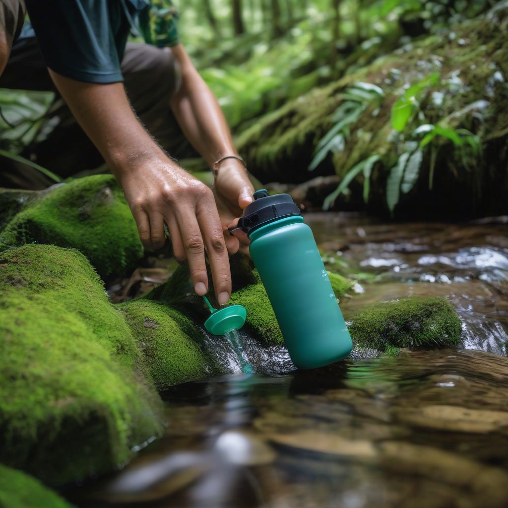 Portable Water Filter in Use